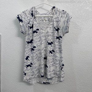 Anthropologie Porridge Horse Print Tee